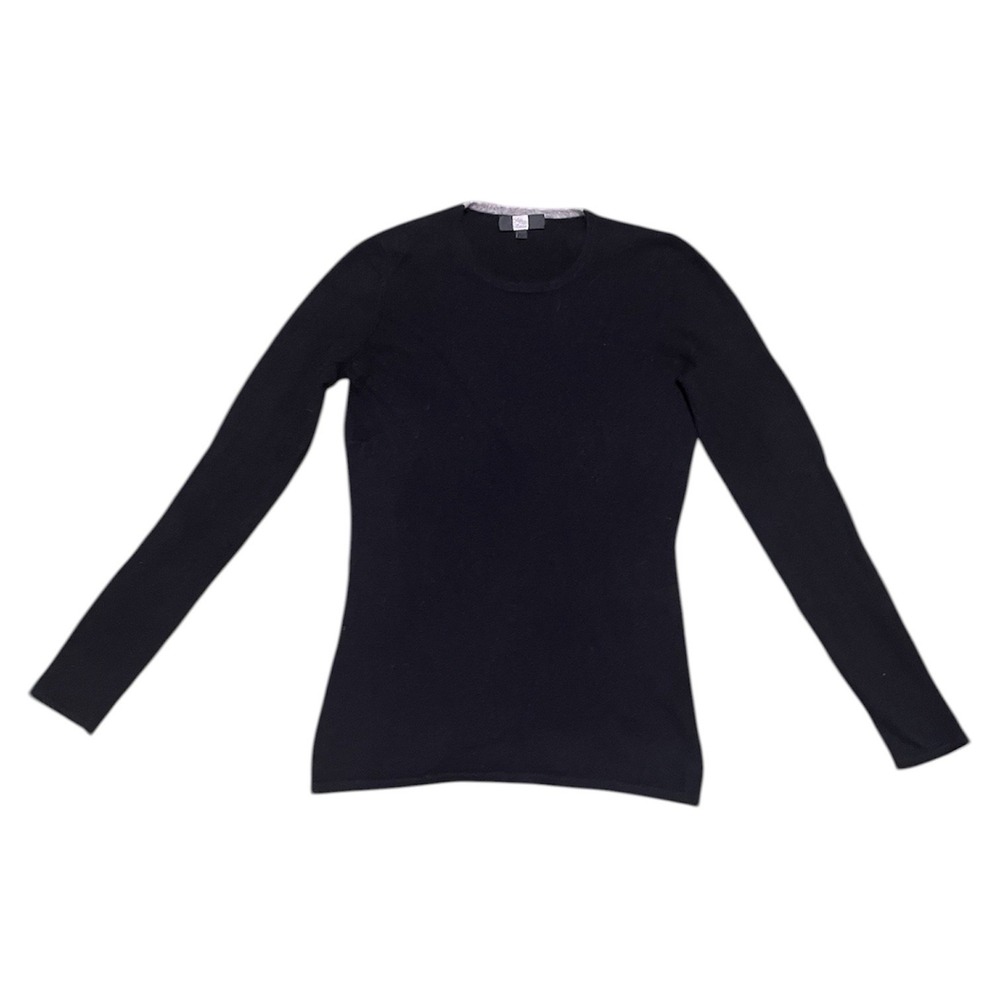 Saks Fifth Avenue Woman's Slim Cashmere Pullover Sweater Black Size S‎ Cozy